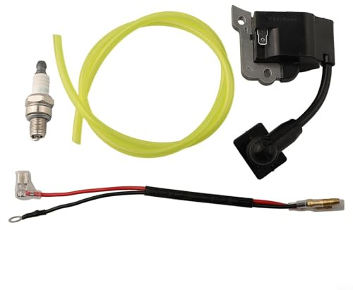 Zilimontt Zündspule Kompatibel mit GX25 FG110 HHT25 Trimmer Motor Freischneider Rasenmäher Teile mit Kraftstoffleitung und Funken Ersatz für GX25 Serie