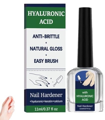 Hyaluronsäure Nagelpflege Mit Vitamin E Und Jojobaöl,Hyaluronic Acid Nail Hardener,Nail Care With Hyaluronic Acid,11ML Nagelpflege und Nagellack,Intensive Feuchtigkeitsbehandlung Hydratisierte (1PC)