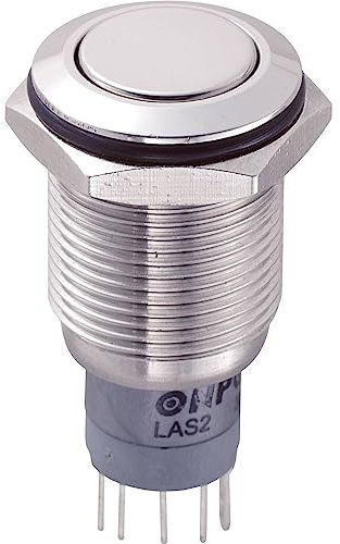 TRU COMPONENTS 701966 LAS2GQF-11Z/S/P Vandalismusgeschützter Druckschalter 250 V/AC 3 A 1 x Ein/Ein rastend 1 St.
