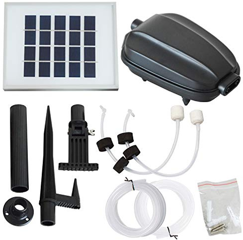 Solar Teichbelüfter Teichpumpe Sauerstoffpumpe Luftpumpe Gartenteich Wasser Gartenbrunnen Springbrunnen Teichbelüfter-Set Oxygen-3.1