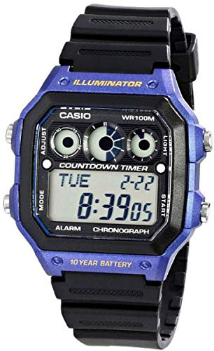 Grey Dial Mens Digital Casual Quartz Casio Watch Youth AE-1300WH-2A