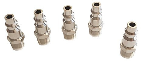 5 RACORES AIRE COMPRIMIDO 1/4 MACHO 8mm Adaptador Conector Milton Racor Manguera Neumática - PACK 5 PIEZAS