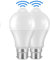 Powstro LED Smart Motion Light Bulbs - B22 PIR Light Sensor Bulb 12W Cool White 6000K Auto On/Off Night Lamp for Stairs, Garage, Corridor, Walkway, Yard, Hallway, Patio, Carport (2 Pack)