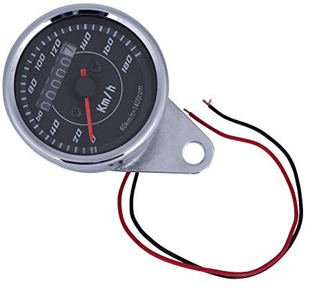 Keenso Motorrad Tachometer - Universal Kilometerzähler mit Zweifarbigen LED-Hintergrundlicht für Motorrad
