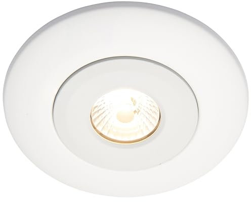 Bezel Spotlight Hole Converter |Steel with Matt White Finish | LED Compatible Dimmable | GU10 50W