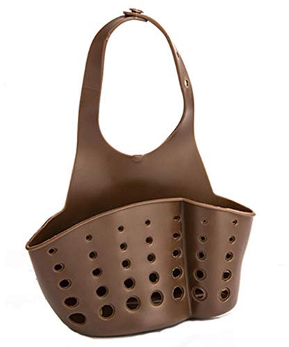 Kitchen Sink Drain Basket Storage Hanging Basket Kitchen Gadgets Bathroom Storage Basket Rack Storage Rack Adjustable Drain Rack Brown