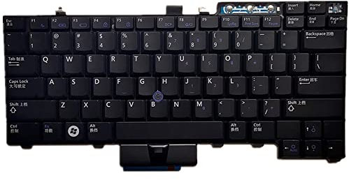 fqparts Replacement Teclado portátil para For DELL For Latitude E6400 Edición Estados Unidos DE EE. UU. Negro