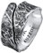 Kuzzoi Herrenring im kunstvoll strukturiertem Used Design, Bandring massiv (12 mm) breit in 925 Sterling Silber, Silberring gehämmert, Ring für Männer, Bikerring, Ringgröße 66, 0604832121_66
