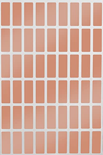 Metallic Labels 2.5 cm x 1 cm - Rose Gold Sticker Sheets (25mmx10mm) - 810 Pack by Royal Green