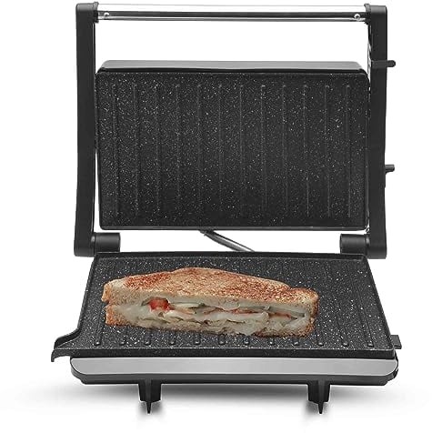 SOGO PLANCHA GRILL & SANDWICHERA PANINI PRESS -180º - 2 REBANADAS - 1000W (SS-7126)