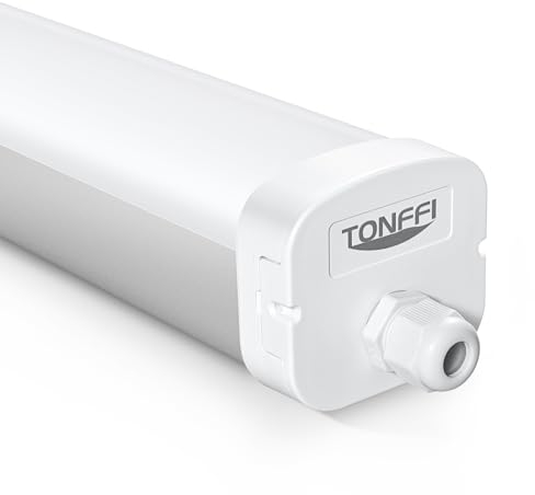 TONFFI 2er LED Feuchtraumleuchte 150cm 60W mit 7200LM für Keller Garage Werkstatt Warenhaus, LED Wannenleuchte Feuchtraumlampe Werkstattlampe Röhre, Neutralweiß 4000K Wasserfest IP66