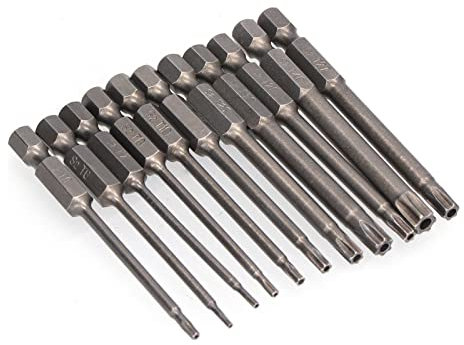 Set di punte per cacciavite a fiore di prugna, set di punte per trapano a fiore di prugna di sicurezza magnetica da 11 pezzi per cacciavite elettrico manuale
