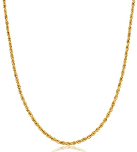 Old English Jewellers 9ct Yellow Gold 18 inch Rope Chain Necklace - 2mm Width - UK Hallmarked