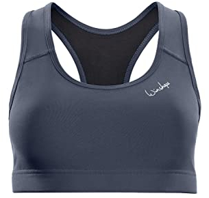 WINSHAPE Damen Functional Comfort Sb102c Mit Herausnehmbaren Pads Sport-BH, Anthrazite, XXL EU