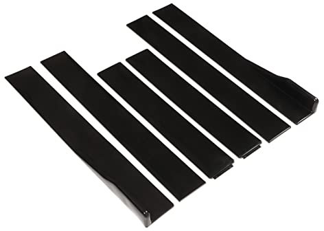 Faldones Laterales de Coche, Faldones Laterales de Coche Panel Basculante Negro Brillante de 2,2 M Extensiones de Línea Inferior Lateral Inferior Exterior Difusores de Labios