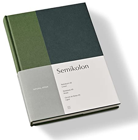 Semikolon 368725 Notizbuch Natural Affair A5 liniert - 176 Seiten, cremeweißes Papier - Lesezeichen - Botanic