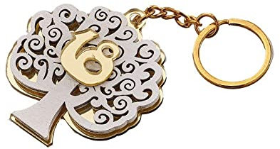 Generico 12X Portachiavi Albero della Vita 18 bomboniera DICIOTTESIMO