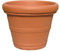Garden Italia Pot de Jardin Cloche à Double Bord ICL Dn. 80 cm Haut. 565 cm en résine Couleur Terre Cuite Fabriqué en Italie Résistant au Gel - Antichoc - Léger
