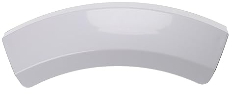 vhbw Türgriff kompatibel mit Bosch Serie 4 WTE84123OE, WTE84124IL, WTE84305FF, WTE84305GB, WTE84306BY Trockner - 240 x 71 x 25 mm - weiß - gebogen