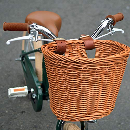 Korb Fahrrad Fahrrad, Kunststoff Rattan Korb Fahrrad Scooter Fronttasche (C)
