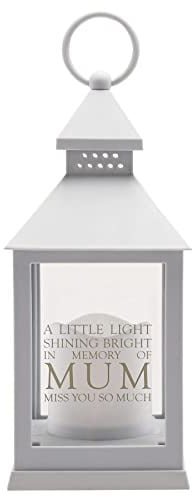 Grey Graveside Memorial Battery Operated LED Lantern - Mum