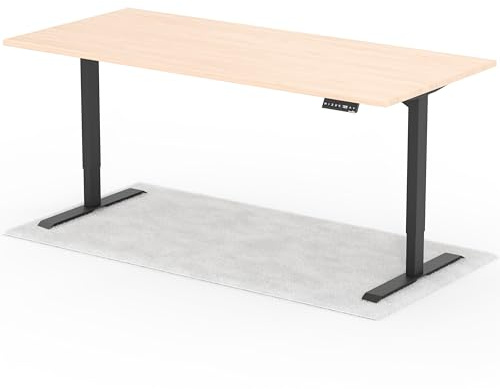 Standable Desk Höhenverstellbarer Schreibtisch 200 x 90 cm I elektrischer Office Table mit 4 Speicherstufen I Schreibtisch höheneinstellbar 70-120 cm I ergonomischer Büro-Tisch