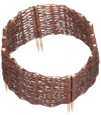BooGardi Beetbegrenzung aus Weide · in vielen Größen · 30 cm x Ø 60 cm 1x Kreis · Garten Steckzaun zur Beetumrandung · Rasenkante aus Weidengeflecht