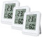 Miraval Thermo-/ Hygrometer-Set: Luftfeuchtigkeit, Temperatur, mit Smiley-Komfortindikator, zum Aufstellen oder Wandmontage, 3er Set