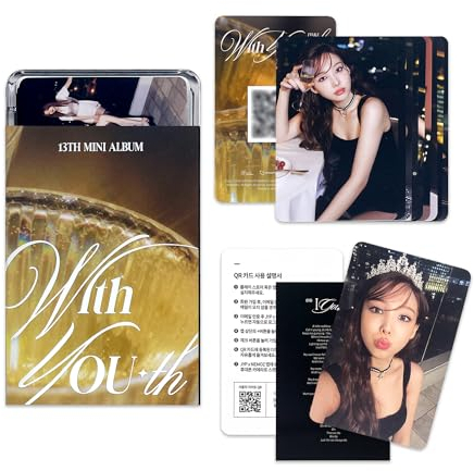 TWICE - 13th Mini Album [With YOU-th] (Nemo Ver. - Glowing Ver.) Album Case + Photocard + Lyric Paper + Special Photocard + Manual Card + QR Card + 5 Extra Photocards