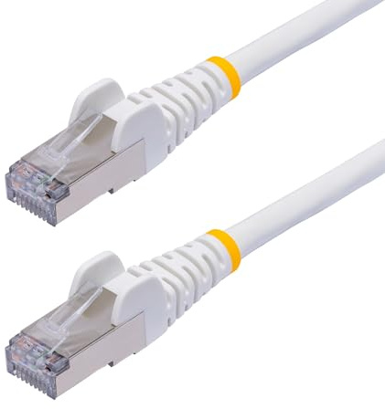 StarTech 1m Cat8 Snagless Ethernetkabel, S/FTP, 100W PoE++, LSZH, Weiß | LSZH, RJ45 Patchkabel, Netzwerkkabel, 25G/40G, 2000MHz, Reines Kupfer