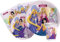 Ciao- Kit Vaisselle de Fête Fairytale Princess/Shimmer and Shine (Assiettes, gobelets, Serviettes), Caricature, AZ043, Rose, 8 Personnes