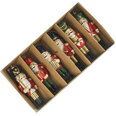 OUNONA 12stücke Teiliges Weihnachts-nussschneider-puppendekoration Hängende Für Festliche Szenen Weihnachtsdekoration Für Familie