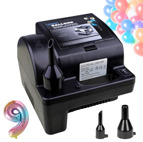 Lagenda Electric Balloon Pump Inflator, Portable Fresh Air Balloon Blower Machine, Quickly Inflate All Balloons for Party Decoration