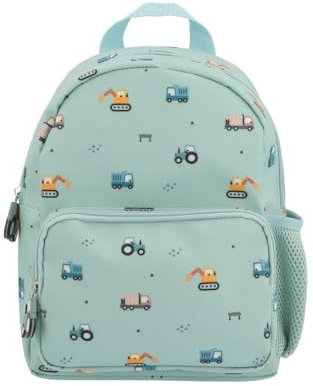 Tutete Schulrucksäcke für Kinder, gepolstert, klein, ideal für Kindergarten und Schule, 100% RPET mit sicherem Verschluss und funktionellen Taschen, wasserdicht | Trucks