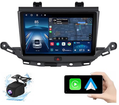 Android 14 Autoradio per Opel Astra K 2016-2020/Buick Verano 9 Pollici Stereo Auto Radio Doppio DIN con CarPlay/Android Auto GPS USB Bluetooth WiFi FM Comandi al Volante Touchscreen(A,P2(2G+32G))
