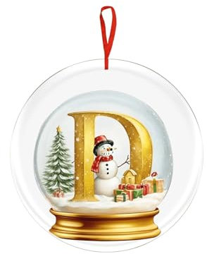 Yellow Crystal Ball Acrylic Ornament, Cute Tree Hanging Pendant for Christmas