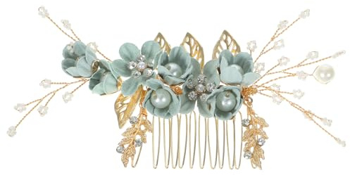 Garneck Braut Haarkamm Mit Kristallen Alloy Haarschmuck Für Hochzeiten Eleganter Haaraccessoire Für Braut Und Brautjungfer Grün