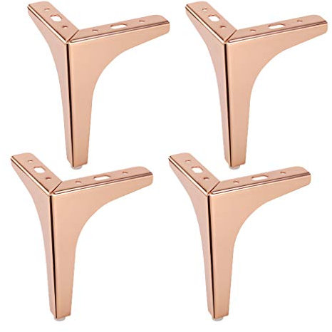 Möbelbeine, Möbelfüße Roségold Ersatzfüße Möbelstützbeine Eisenbettbeine Sofa Nachttischbeine Werkbank Tischbeine, Hardware Möbelzubehör (10cm)