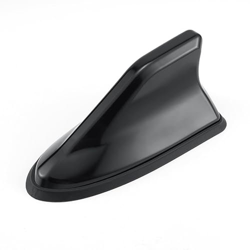 ZKUZKA Haifischflossen-Autoantenne für FIAT 500 2011-2013, Antennenfuß, verbessertes Signal, wasserdicht, staubdicht, dekoratives Zubehör,B-Black