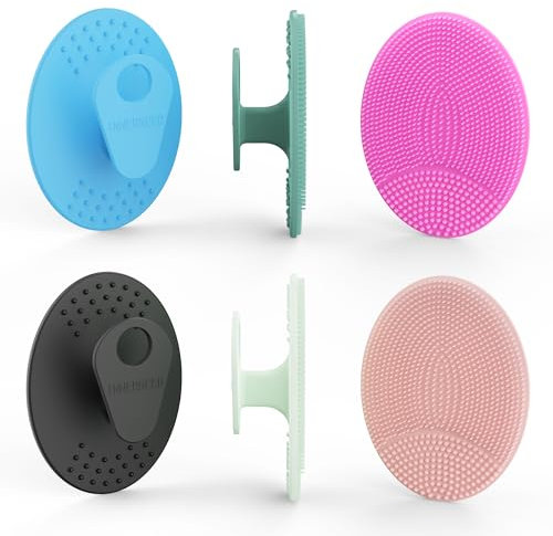 INNERNEED Lot de 6 gommages faciaux en silicone pour un nettoyage et un exfoliation en profondeur – Brosse de nettoyage du visage douce pour tous les types de peau, soin des pores des points noirs et