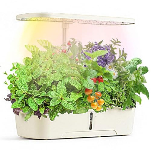 Hydroponics Growing System, 12 Pods Smart Herb Garden Kit Indoor, Household Smart Garden, Indoor Garden with LED Grow Light & Automatic Timer, Hydroponic Planter for Home Kitchen Office