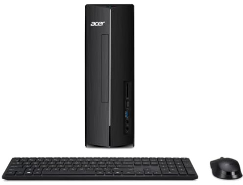 acer Aspire XC-1785 Compact Desktop PC, Intel Core i7-14700 20-Core, 16GB DDR5 RAM, 512GB PCIe SSD, Windows 11 Home, Wi-Fi 6E, Wireless Keyboard & Mouse Included, Black (DT.BLSEK.01C)