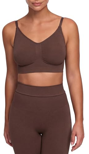CFab BH Damen ohne Bügel nahtloses Bralette leichte Unterstützung | Unwattierter Komfort BH mit verstellbaren Trägern weichem Stretch und natürlicher Form für Alltag Zuhause Reisen und Freizeit