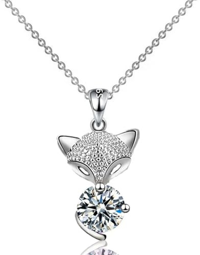 925 argent Sterling femmes hommes, pendentif peinture en cristal, chaîne or fille collier Initial, bijoux renard pour