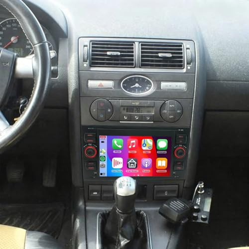 2+64G Android 14 Radio del Coche 2 DIN para Ford Mondeo 2003-2006, 7 Inch IPS Touchscreen con Wireless Carplay Android Auto con Bildschirm Bluetooth Navi WiFi Backup Camera FM/RDS Mirror Link
