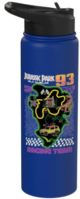 Jurassic Park Racing Team Isla Nublar 93 Front & Back Stainless Steel Insulated Water Bottle