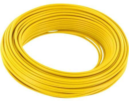 BELI-BECO D105/10 Kabel - Kupferdraht 1 x 0,2 mm² (1x0,50mm) - 10 m Ring (Gelb)