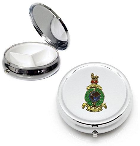 Royal Marines Silver Round Pill Box
