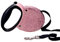 Süße Rollleine Ausziehbare Strass Hundeleine Walking Leine Einziehbare Welpen Kleine Mittlere Hunde Haustier Katzen Erziehungsleine Schleppleine Aufrollbare Retractable Leash Hundeführleine (pink)