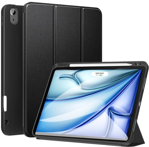 ZtotopCases Hülle für iPad Air 5.Generation 2022/4.Generation 2020, Ultradünne Smart Cover mit Stifthalter, Automatischem Schlaf/Aufwach für iPad Air 4/5 10.9 Zoll, Schwarz